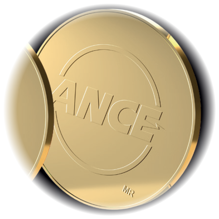 Medalla conmemorativa del centenario ANCE, reverso: emblema ANCE